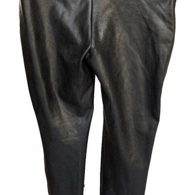 Spanx Faux Leather Black Leggings Womens Size Small