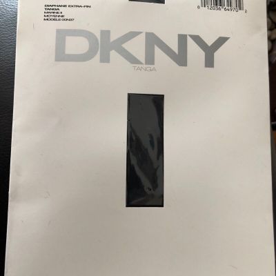 Vintage Donna Karan Dkny Silky Sheers Hosiery Pantyhose TANGA NAVY II Sz M NWT