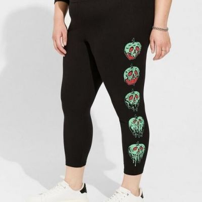 Torrid Disney Villains Poison Apple Snow White Crop Leggings NWT New 1X