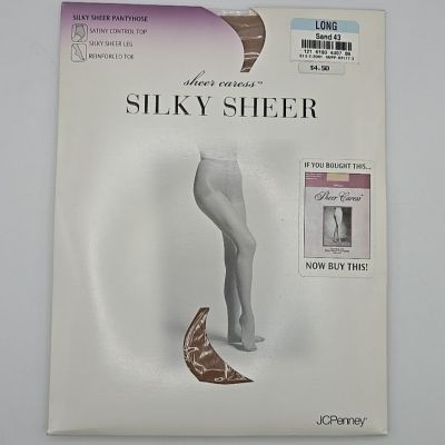 Vtg JC Penney Sheer Caress Silky Sheer Sand 43 - Long