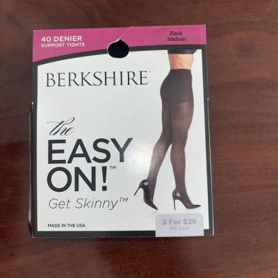 2x Med Berkshire Black Get Skinny Easy On Cooling Control Top Tights Free Ship