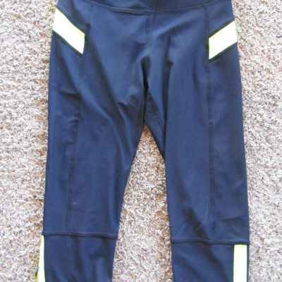 Vogo Athletica Black/Neon Yoga Legging Workout Polyester Blend Pant Women Size S