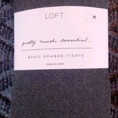 NEW Loft Tights Opaque Grey Size Medium 1 pair NWT Gray