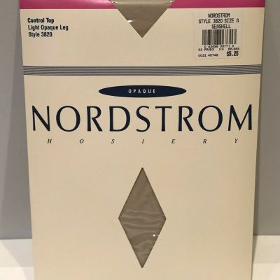 Nordstrom Hosiery 3820 Light Opaque Leg Control Top Pantyhose Seashell size A