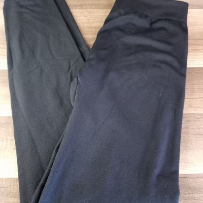 Gold Medal Women's Fashion Fleece Lined Leggings Solid Black size L/XL