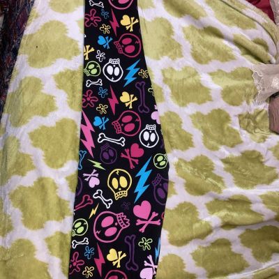 Colorful print Day of the Dead women’s stretch pants /leggings