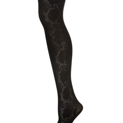 Women's Glitzy Python Opaque Nylon Tights