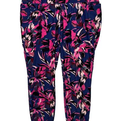 livi lane Bryant floral leggings blue pink plus size 22/24