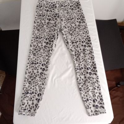 Varley Women's Leggings Century Grey Blue Mix Cheetah Animal Wicking Size L