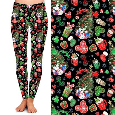 Mouse Ears Christmas Tree Ornament Cookie Womens Leggings TC2 Ex Plus Size 20-24