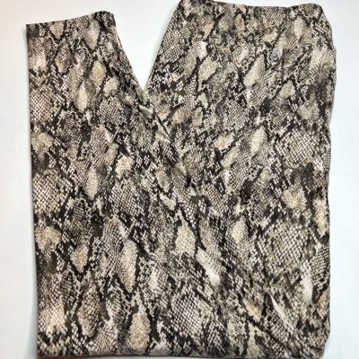 NEW LuLaRoe TC2 Leggings HTF BROWN TAN Reptile Wild SNAKE ANIMAL Rattle Cobra