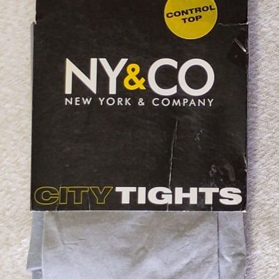 City Tights NY & Co NWT Silver/Grey Sz Tall Control Top Panty Hose Lycra/Spandex