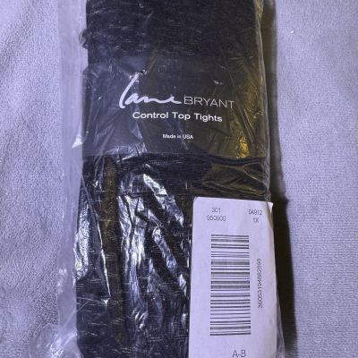 NWT Lane Bryant Control Top Tights Black Size A-B 1X 1 Pair New