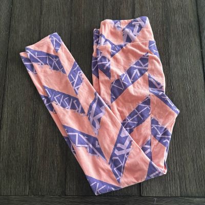 Lularoe OS Leggings pink and purple