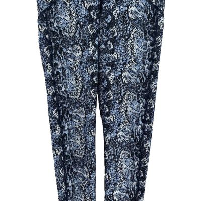 Emily Hsu Designs Leggings Women's Size Large  Blue Paisley Athleisure Athletic