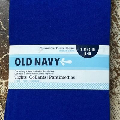 Old Navy Women’s Tights Control Top Size Small Royal Blue 1 Pair New With Tags