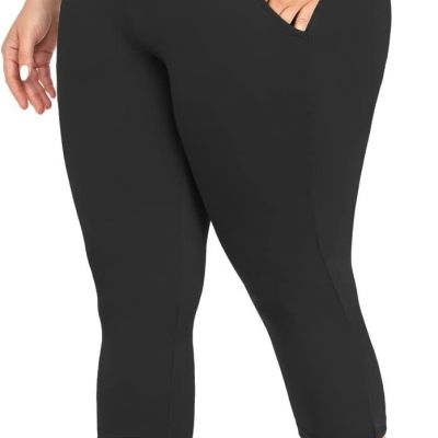 MOREFEEL Plus Size Leggings for Women with Pockets-Stretchy Tummy Control - 3XL