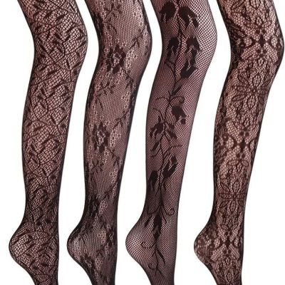 Women Patterned Fishnet Tights Black Fishnets Net Stockings Pantyhose