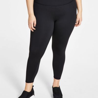 allbrand365 designer Womens Activewear Back-Zip 7/8 Leggings Size:3X Color:Noir