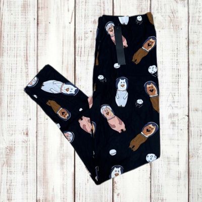 Women’s Leggings Depot Astronaut Bear Print Plus Size 2X NWT Extra Stretchy Soft