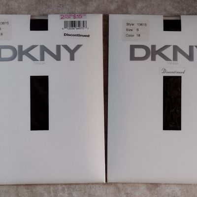 DKNY Tanga Top Pantyhose - Dark Brown - Size: Small/Petite - 2 Pairs - Sexy!