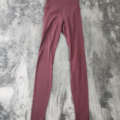 Lululemon Align High Waisted Red Active Gym Ankle Leggings Women's Size 2