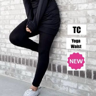 NEW Solid Black Legging for Women Size TC w/YOGA WAIST (Feel Soft as Lularoe)