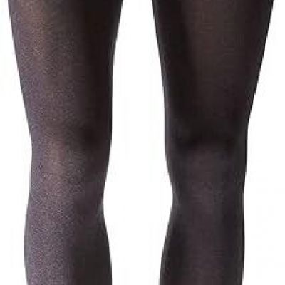 HUE Women's Super Opaque Sheer to Waist Tights Graphite Heather Grey sz 2 Den 90