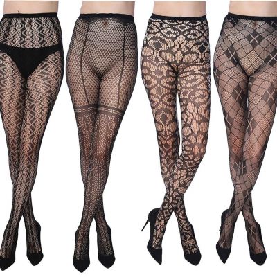 Frenchic Fishnet Women's Lace Stockings Tights Sexy Pantyhose Regular & Plus Siz