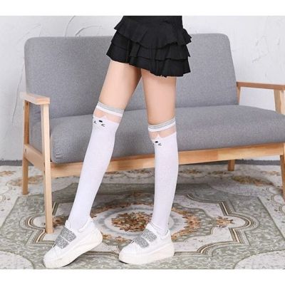 Thigh High Cat White Women's One Size