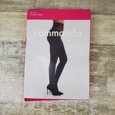 Commando Sexy Ultimate Opaque Tights Sz S Small Black H70T3