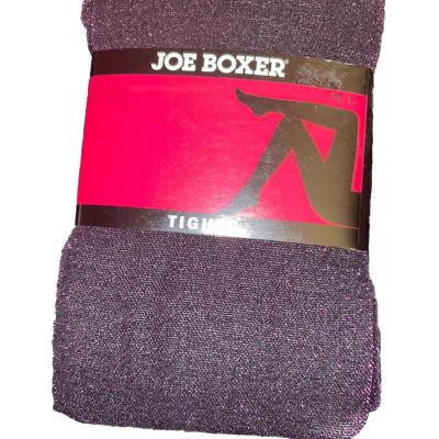 Joe Boxer Med/Large Womens Black/red Sparkle Fashion Tights Footed NWT KMART