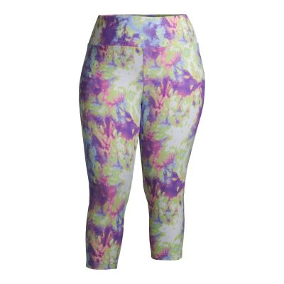 Terra & Sky Women's Soft Printed Capri Leggings, Multicolor Size 5X(32W-34W)