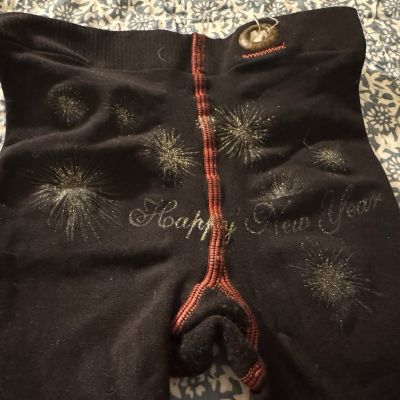 Vintage Free People Happy New Year NYE Y2K Sparkle Tights M/L Worn Once Party