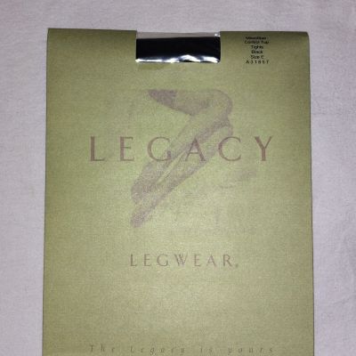 QVC Legacy Legwear Shapewear Black Tights Size E Control Top New In Package