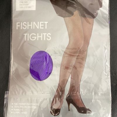 Fishnet Tights Purple -  one size fits all
