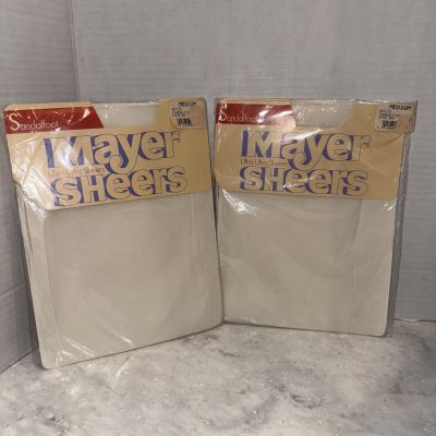 Vtg Pantyhose Mayer Ultra Ultra Sheers Womans Med Size 2 Pair