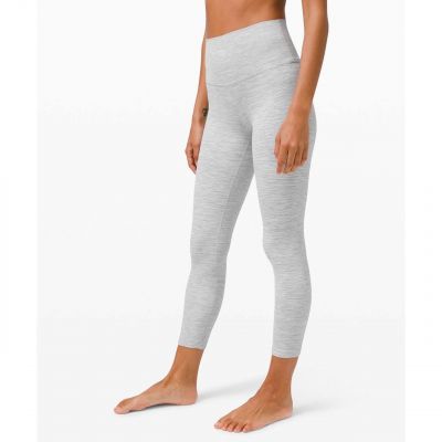 Lululemon Align Crop Leggings Sz 4 Nimbus Battleship Athletic Workout