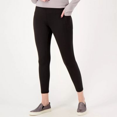 Belle by Kim Gravel Cropped With Phone Pocket Leggings Black L New